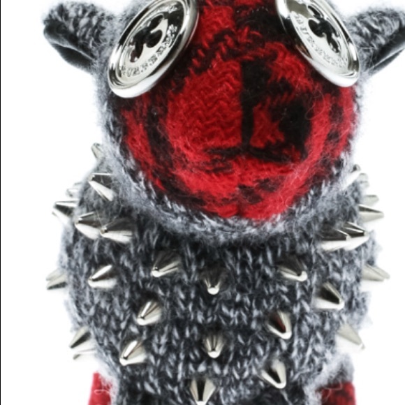 Burberry Wendy Studded Sheep Cashmere Keychain Bag - Picture 3 of 8